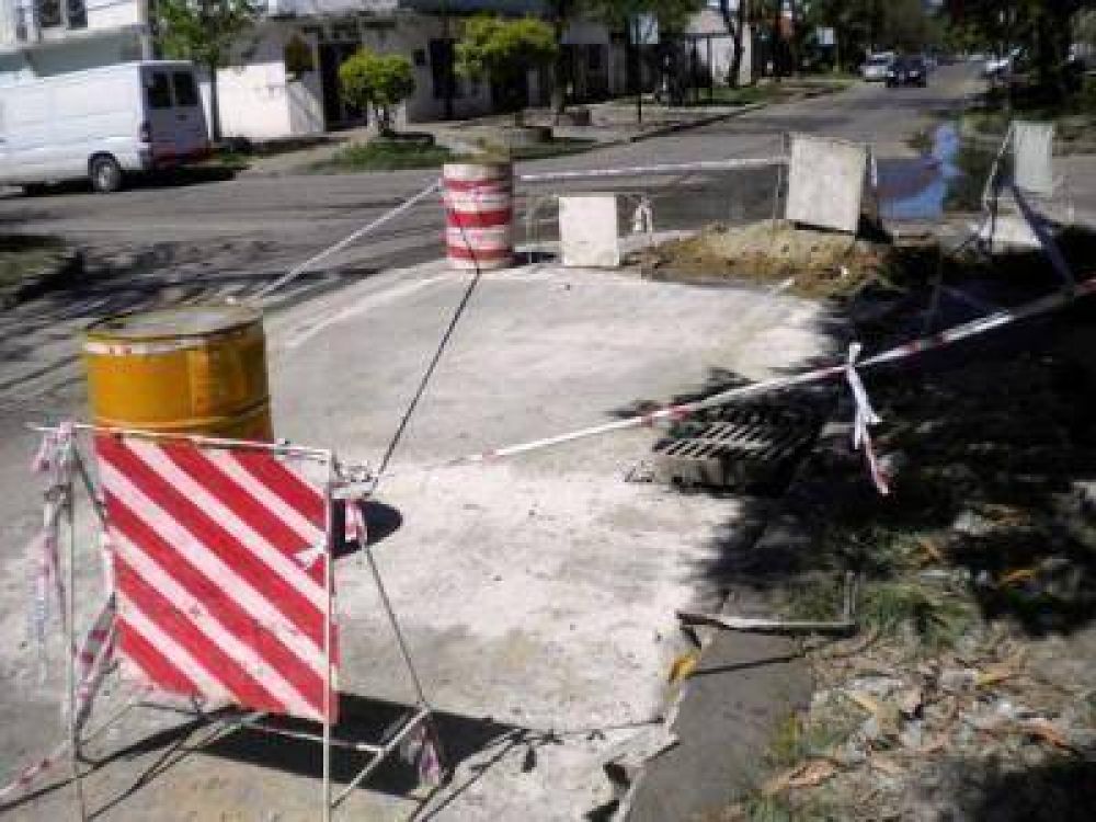 Bacheo en la zona c�ntrica de la ciudad