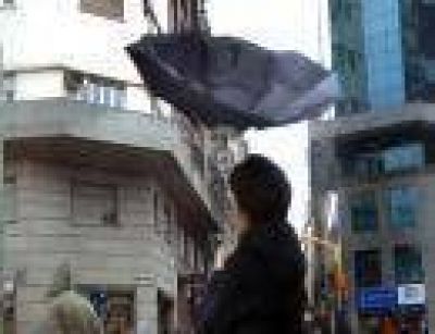 Lluvias y vientos fuertes en la Ciudad y el Conurbano