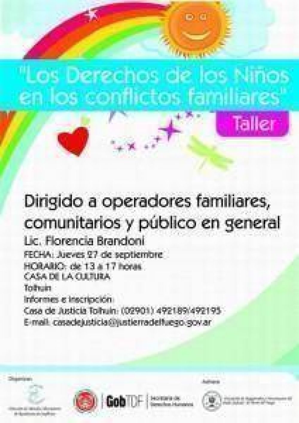 Derechos Humanos promueve taller sobre �Los derechos de los ni�os en conflicto familiar�