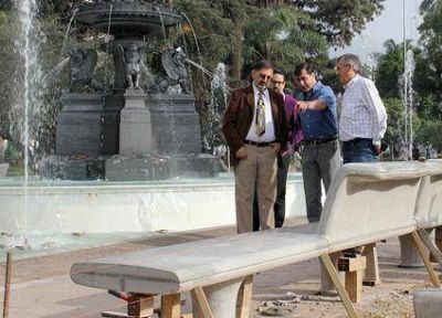 M�s mejoras a la nueva fuente De plaza Belgrano