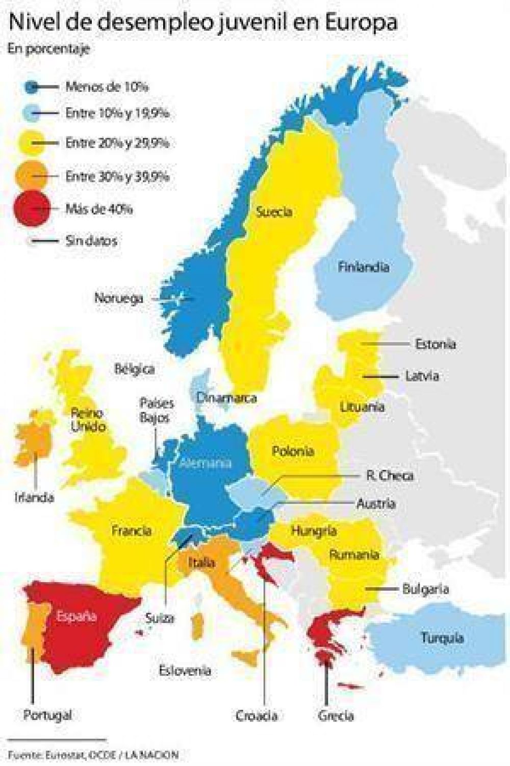 El desempleo juvenil empieza a preocupar a la Europa "rica"