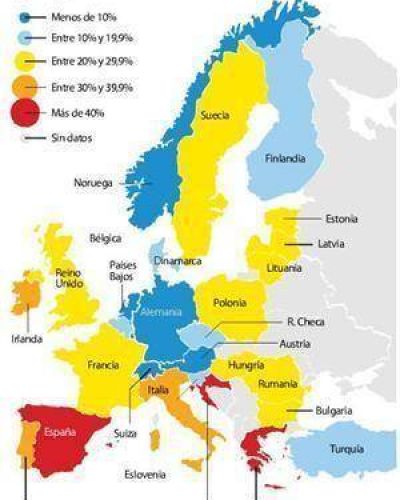 El desempleo juvenil empieza a preocupar a la Europa "rica"
