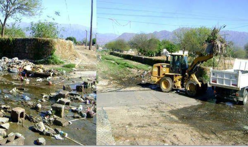 El gobierno comenz� saneamiento del r�o Tajamar