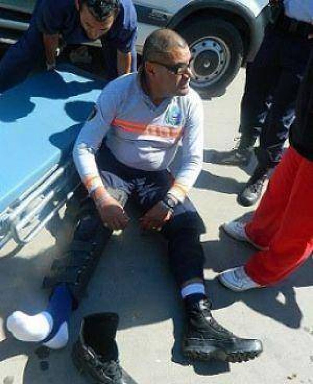 Agente de la caminera atropellado durante un control vehicular