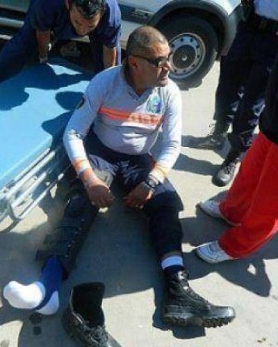 Agente de la caminera atropellado durante un control vehicular