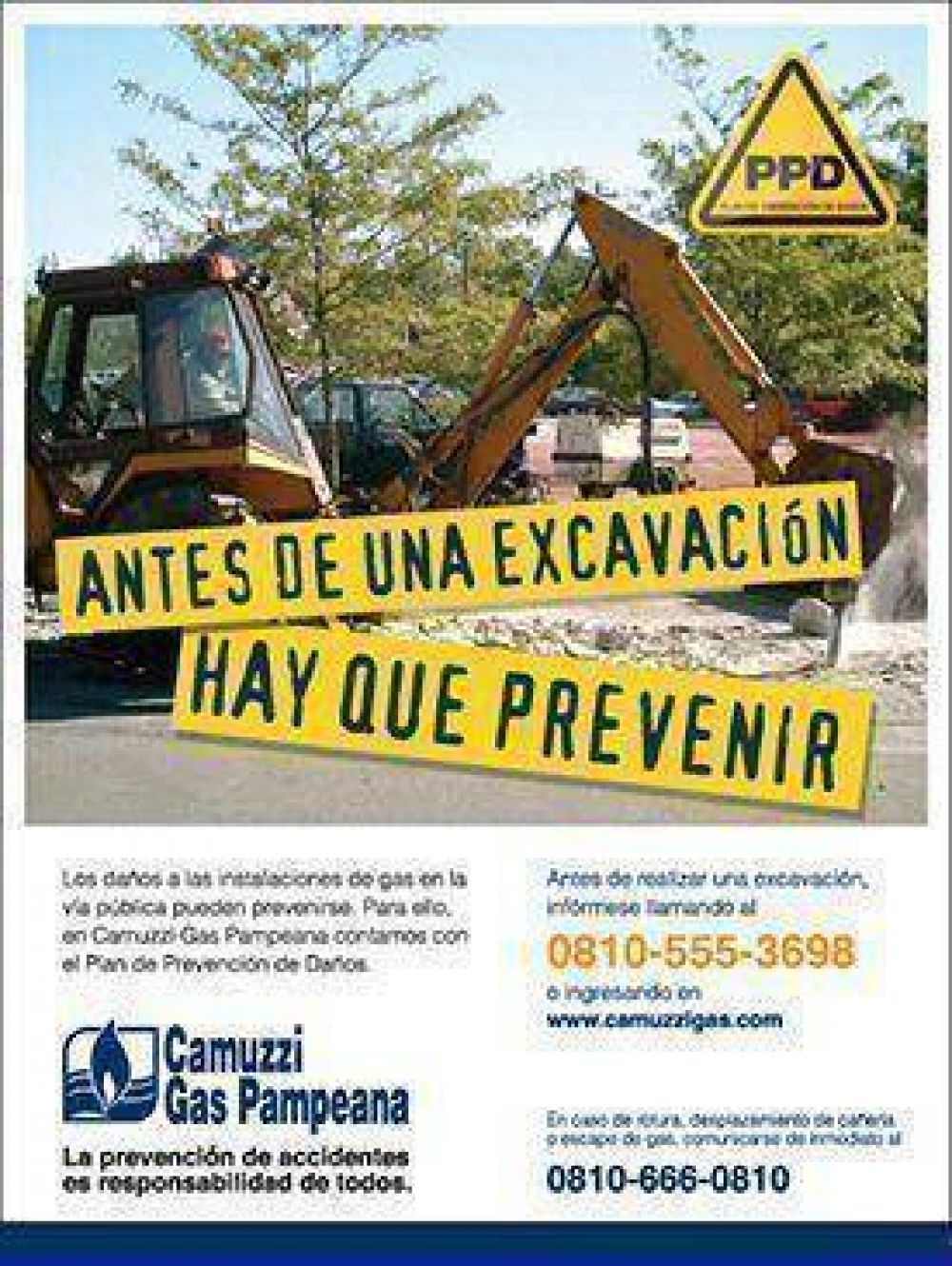 Camuzzi brindar� jornadas de capacitaci�n en prevenci�n de da�os en la v�a p�blica