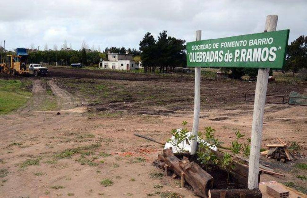 Avanzan las obras para inaugurar una plaza en Quebrada de Peralta Ramos
