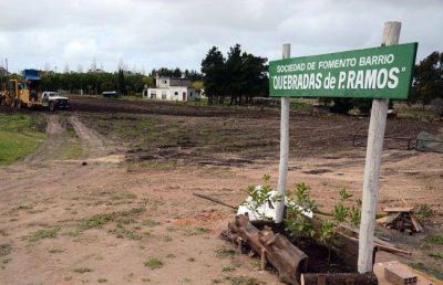 Avanzan las obras para inaugurar una plaza en Quebrada de Peralta Ramos