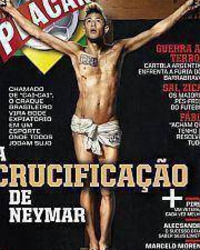 Pol�mica crucifixi�n de Neymar en Brasil