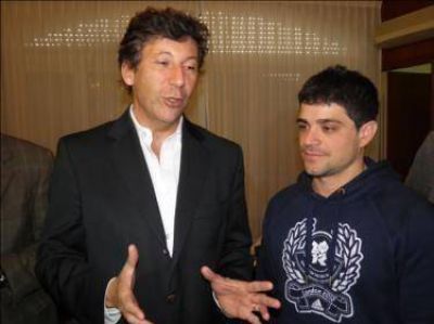 Gustavo Posse recibi� al gimnasta Federico Molinari