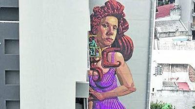 Un mural de 9 pisos en Villa Urquiza, entre los m�s altos de Latinoam�rica