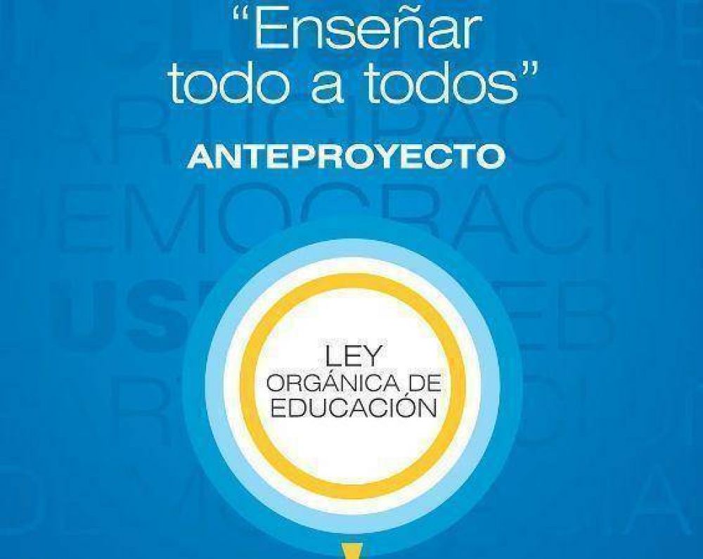  Educaci�n entrega anteproyecto de ley