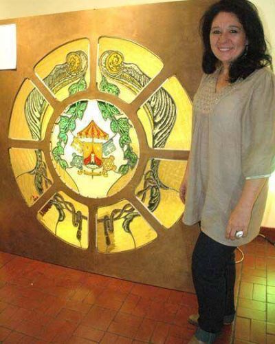 Hoy instalan vitral en la Bas�lica  San Francisco 