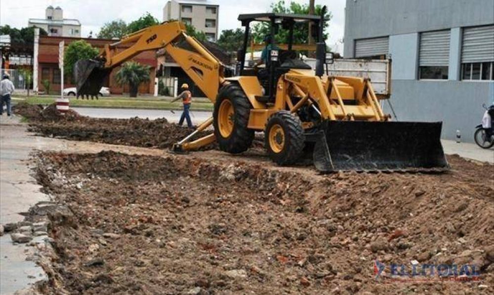 Pavimentan la calle del chalet Robert