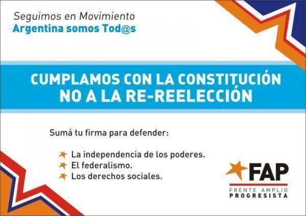 EL FRENTE AMPLIO PROGRESISTA DE NECOCHEA SALE EN BUSCA DE DE FIRMAS PARA FRENAR LA RE-REELECCI�N