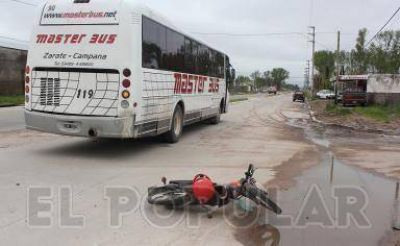 Motociclista con heridas en un accidente