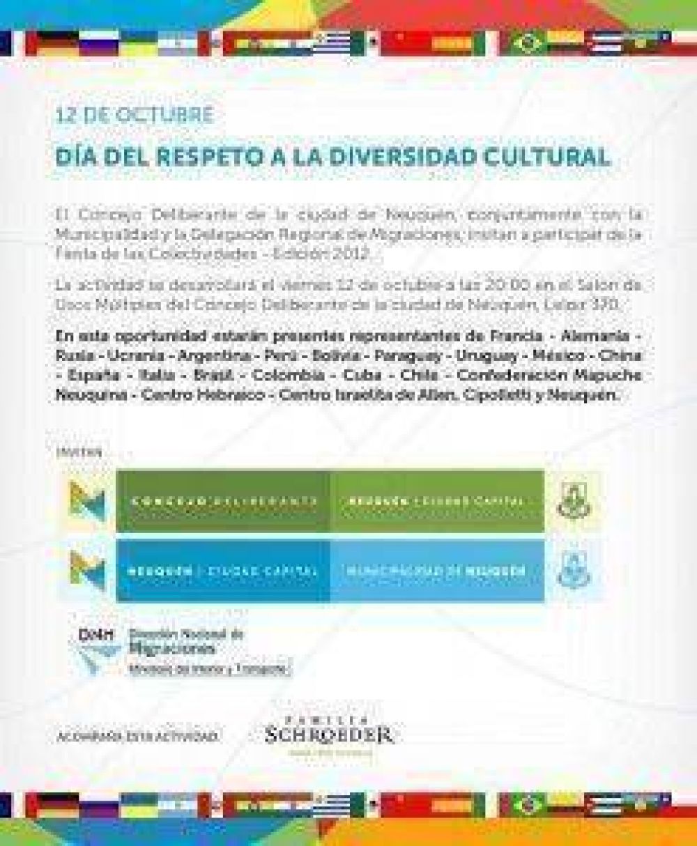 Fiesta de Colectividades en Neuqu�n para conmemorar el 12 de octubre
