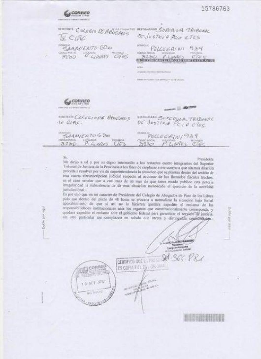 Piden al Superior Tribunal que haya resoluci�n
