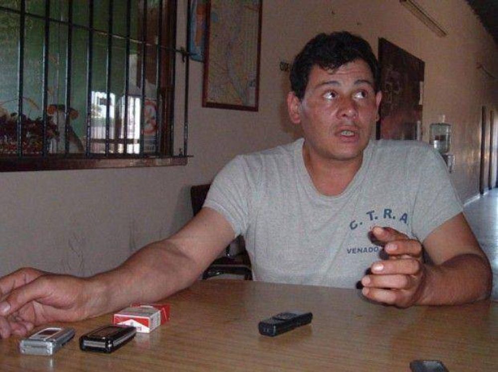 Camioneros en un piquete a Cargill