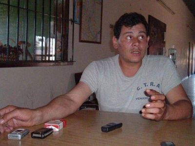 Camioneros en un piquete a Cargill