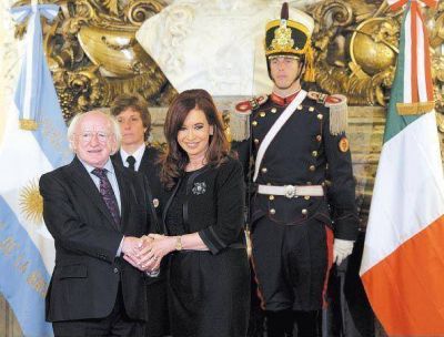 Cristina recibi� a su colega de la Rep�blica de Irlanda