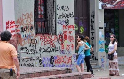 Las pintadas en el centro posade�o no tienen denuncia formal