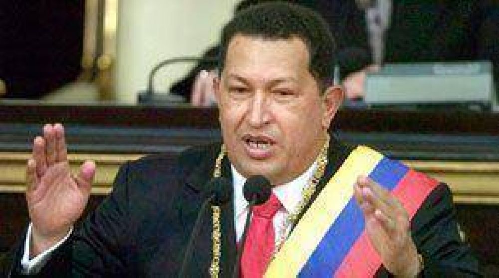 El presidente de Venezuela, Hugo Ch�vez, lanza 