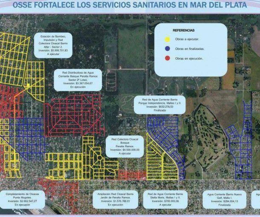 Proyectan redes de agua y cloacas en el sur de Mar del Plata por m�s de 57 millones