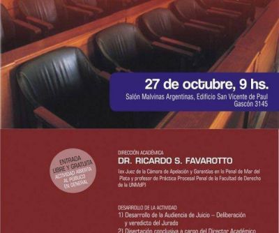 Se realizar� un Simulacro de Juicio por Jurados en la Universidad FASTA