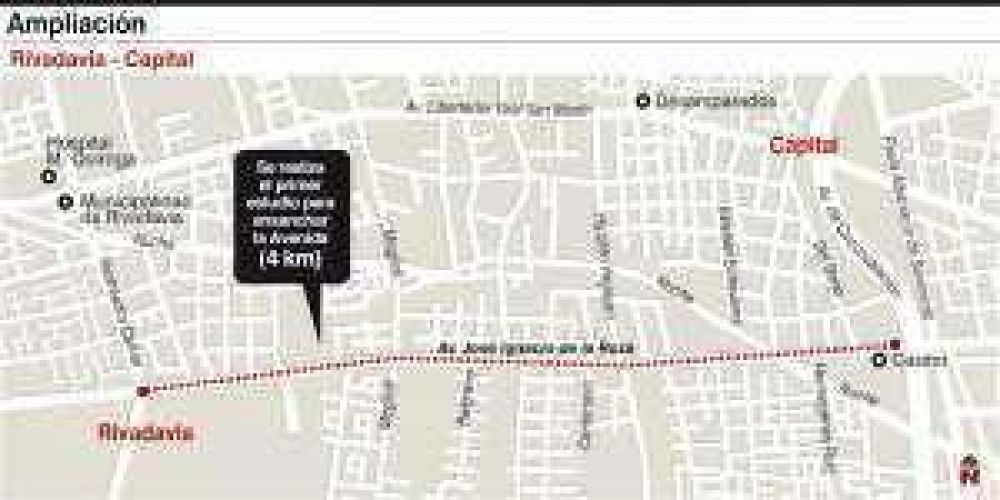 Estudian c�mo ensanchar la Avenida Central