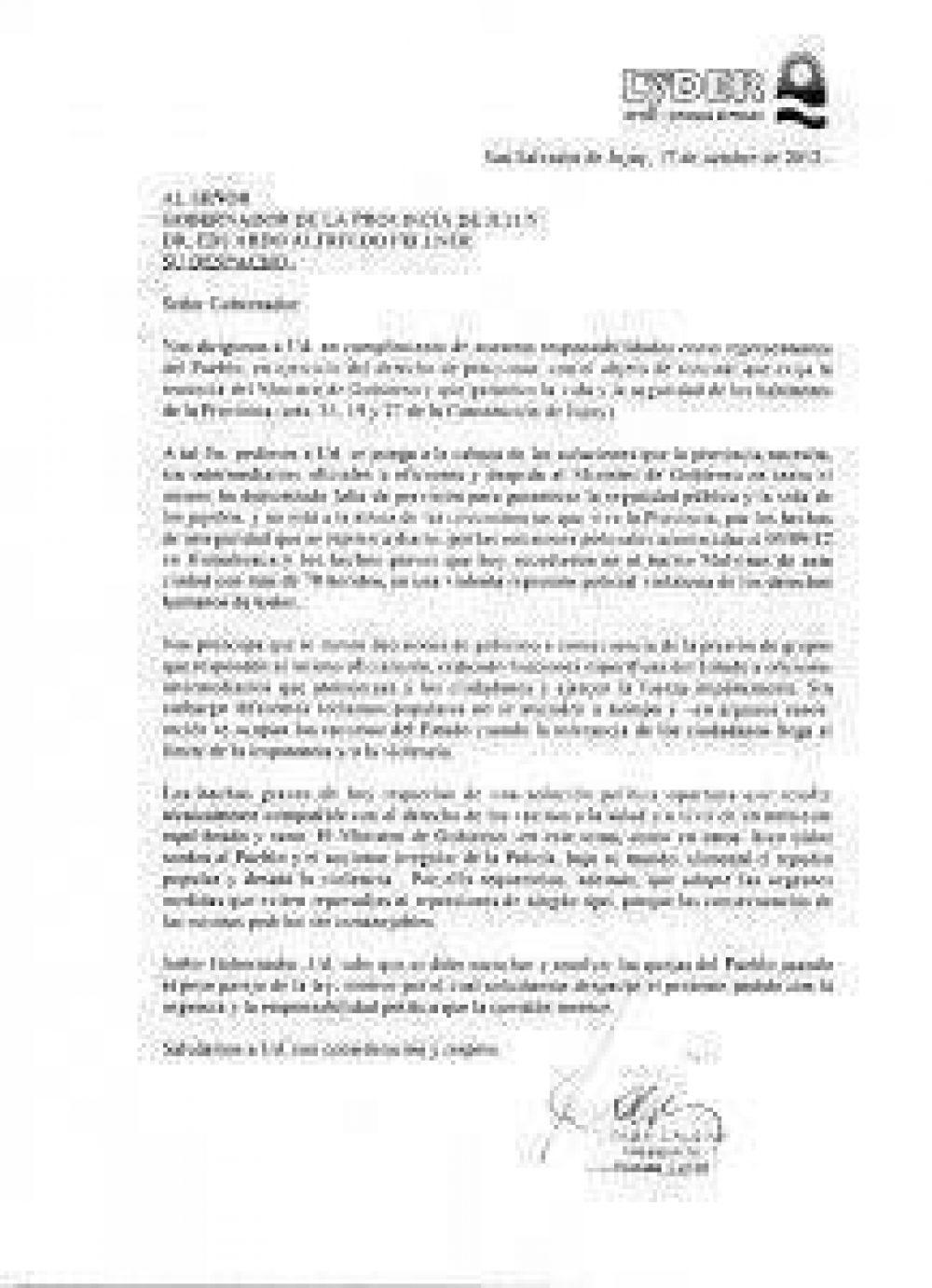 Tras los graves incidentes: legisladora exigi� la renuncia del Ministro de Gobierno de Jujuy