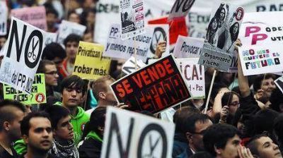 Huelgas y multitudinarias marchas en Espa�a y Grecia