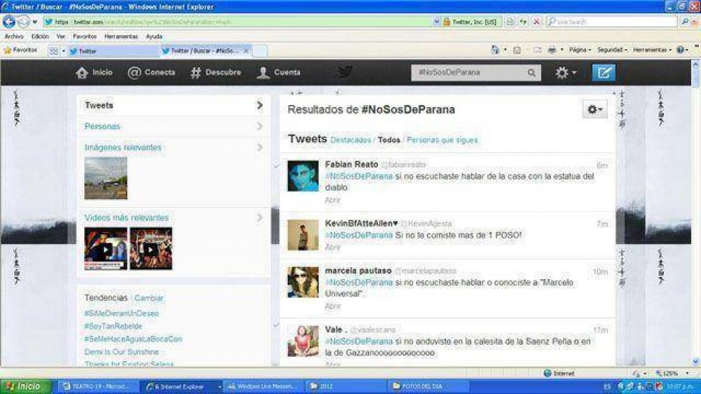 Paran�, entre los temas m�s populares de Twitter