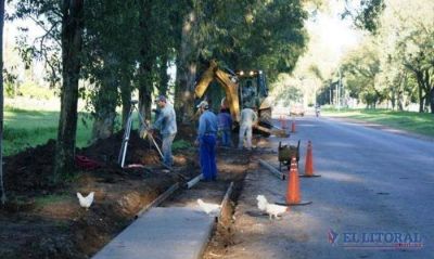 Construyen una bicisenda en la avenida Aguirre de Mercedes