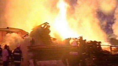  Cien por ciento de p�rdidas tras un incendio en un aserradero