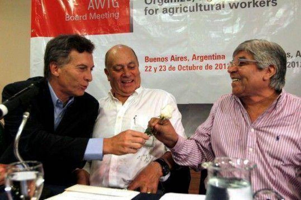 Macri: "Con Moyano y Venegas nos une el mismo amor por el pa�s"