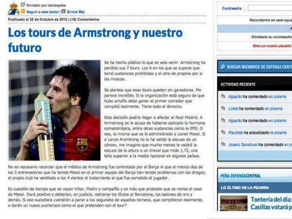 En Espaa acusaron a Messi de doping y estall la polmica