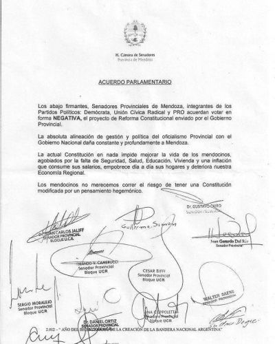 La oposici�n rechaz� por escrito la reforma impulsada por Paco P�rez