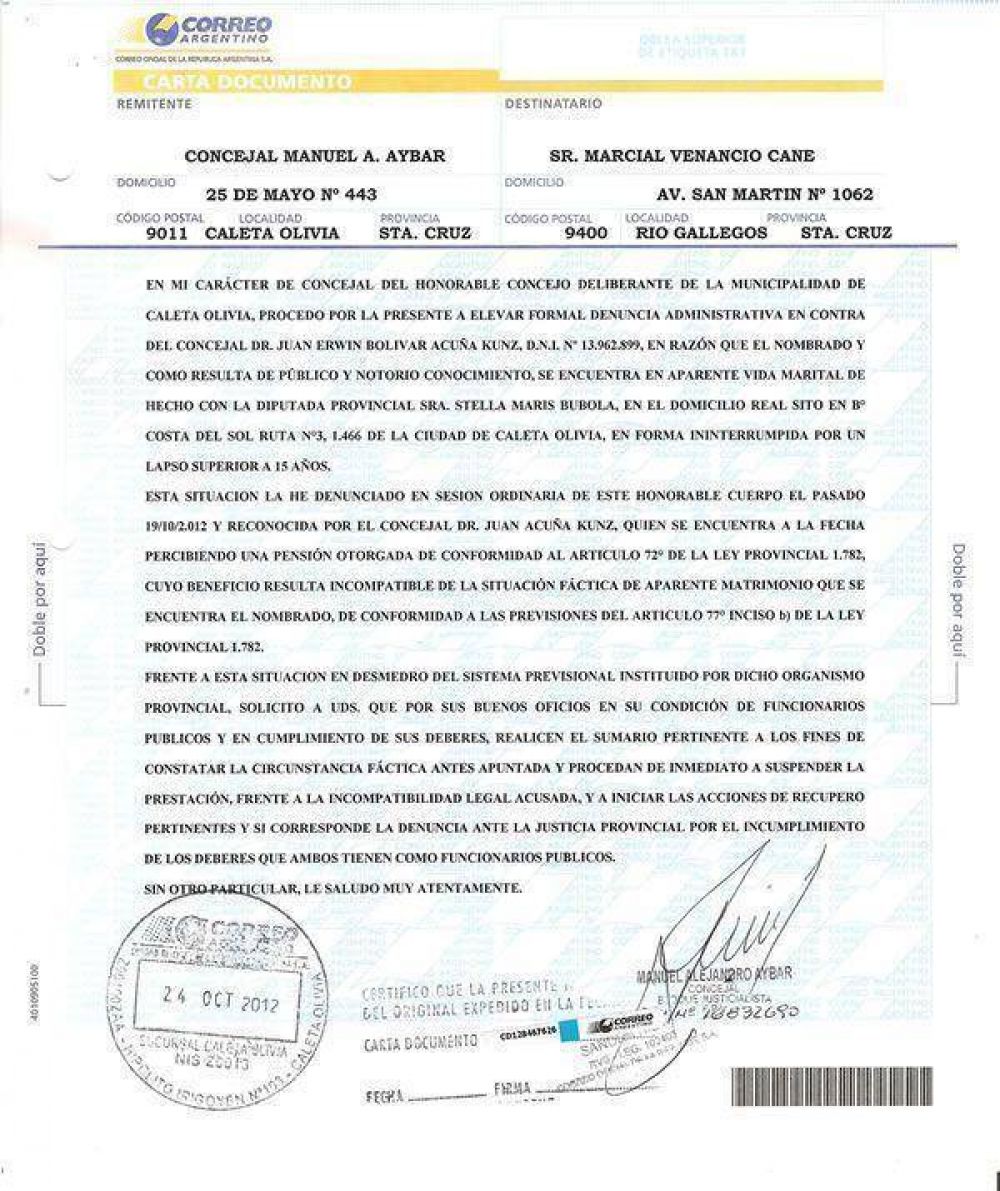 Pensionado: Denuncian a un concejal de Caleta por cobro indebido de pensiones