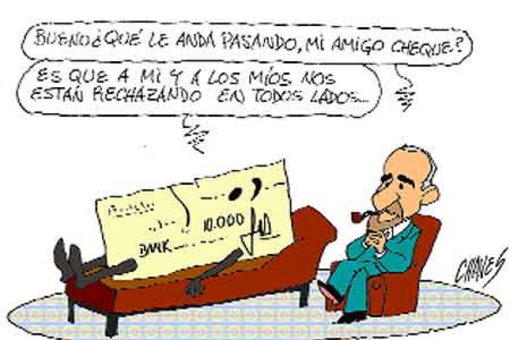 Sin fondos por la crisis: cada vez son m�s los cheques rechazados