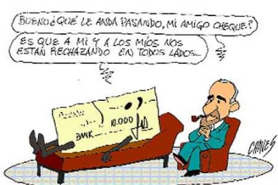 Sin fondos por la crisis: cada vez son m�s los cheques rechazados