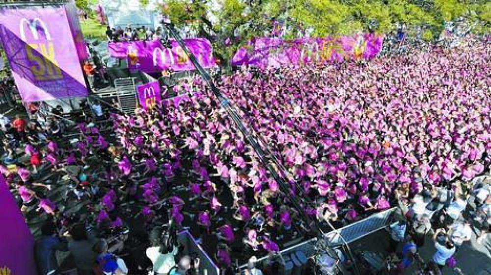 Las mujeres salieron todas juntas a correr