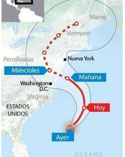 Una "tormenta perfecta" amenaza a la costa este norteamericana