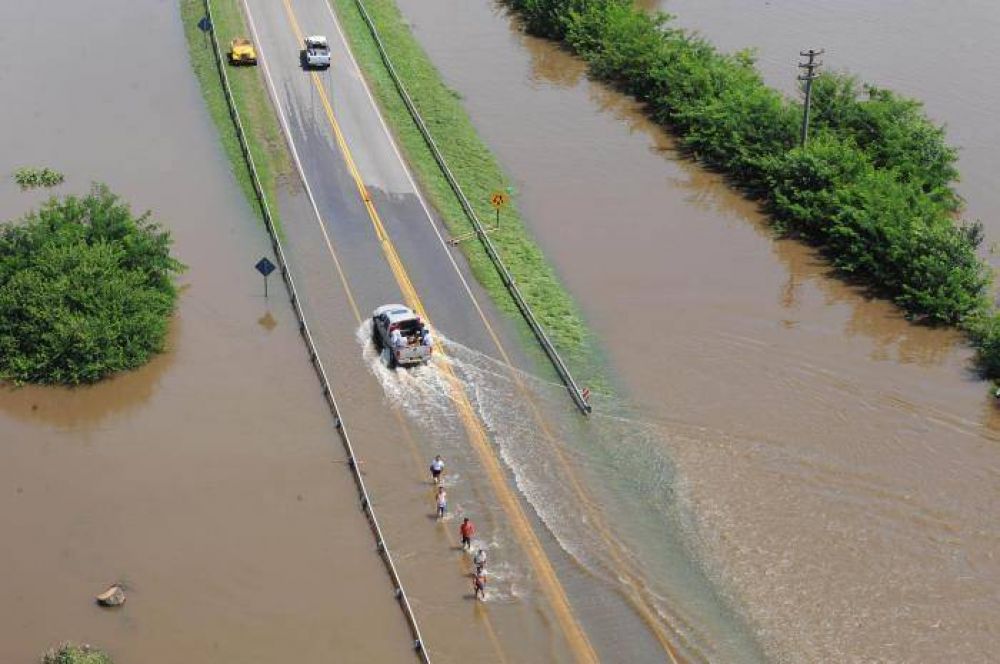 Varias rutas provinciales afectadas por la intensa lluvia