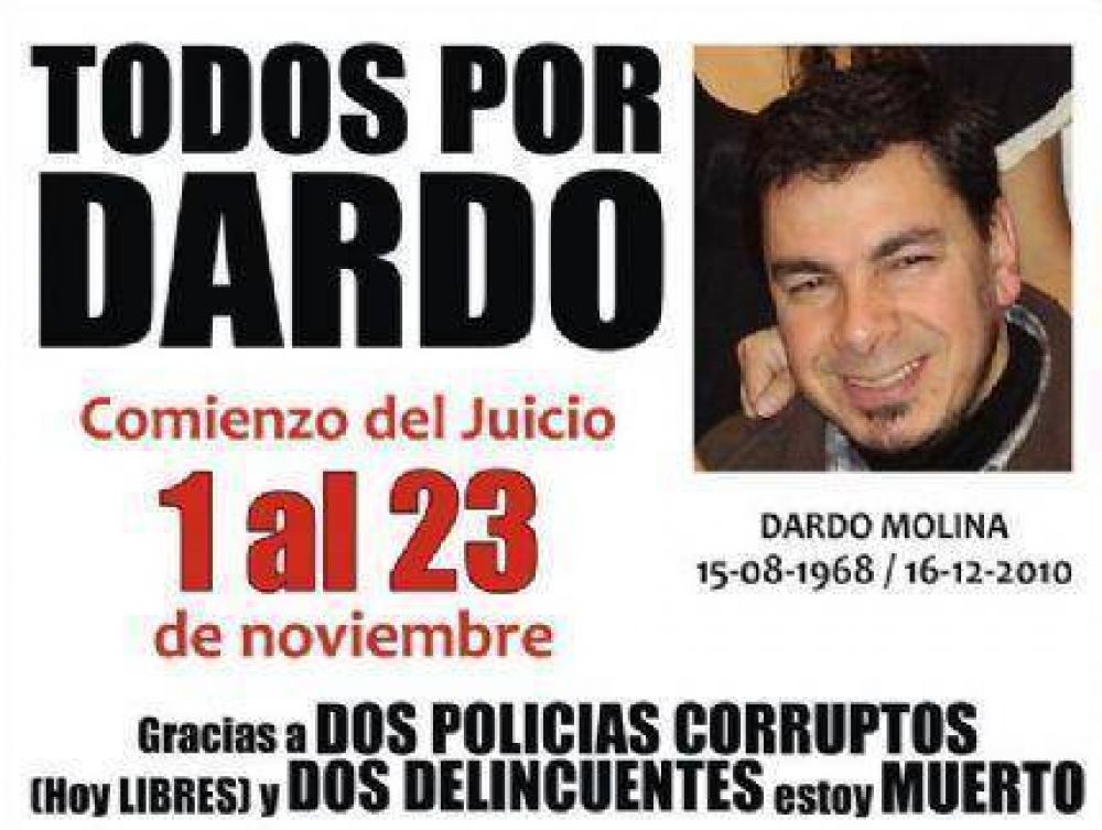 A casi dos a�os del homicidio de Dardo Molina, este jueves dar� comienzo el juicio