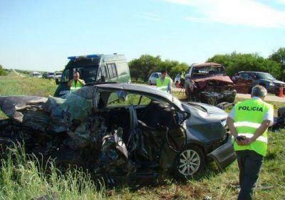 Triple choque en la ruta 35: muri� un hombre de Acha