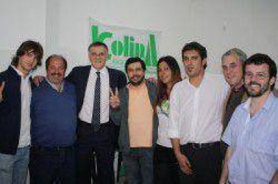 Kolina Mar del Plata recibi� a Castagnetto despu�s del lanzamiento de los Juegos Evita