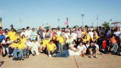 En la costanera de Posadas realizaron actividades para chicos con capacidades especiales