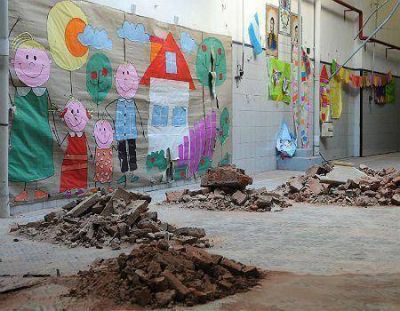 Derrumbe y milagro en un colegio porte�o