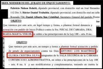El Frente Grande denunci� a tres funcionarios judiciales